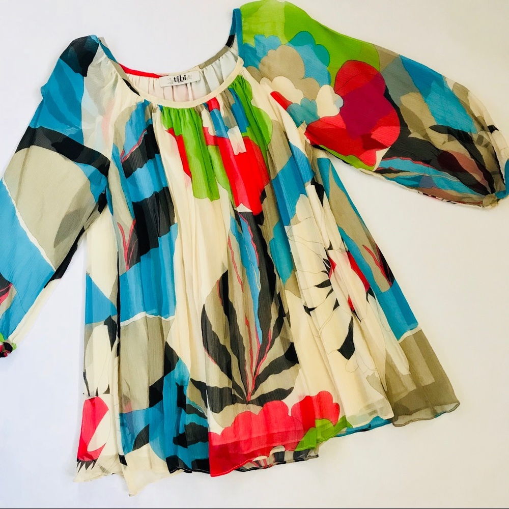 TIBI floral blouse/tunic